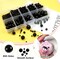 736pcs Sew in Eyes and Noses Doll Eyeballs 3mm to 12mm Plastic Black Craft Eyes for Amigurumis Sewing Crafts Crochet Stuffed Animals Doll Making
